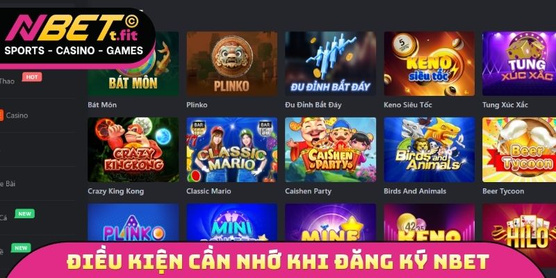 Điều kiện cần nhớ khi đăng ký NBET