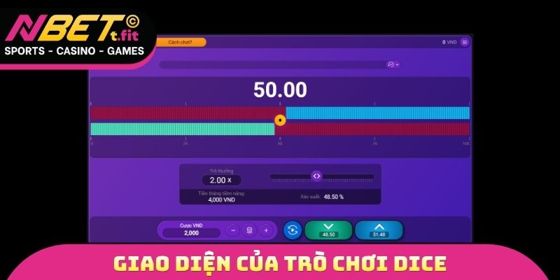 Giao diện của trò chơi Dice