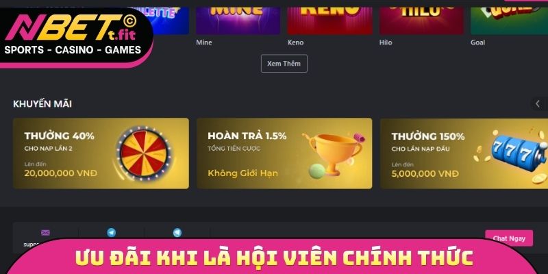 Ưu đãi khi là hội viên chính thức